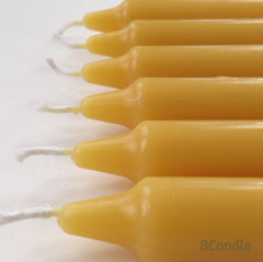 100% Beeswax Candles Organic Hand Made - 7 1/2" Tall, 3/4" Thick (each) - BCandle