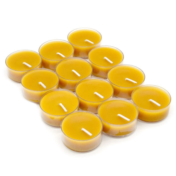 Tealight Beeswax Candles BULK 100% Natural Handcrafted Tea Lights / Honey /  Wedding Event Party / Clean Aromatherapy / Meditation / Healing 