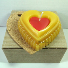Heart Candle - Beeswax Candles - Decorative Beeswax Candle - 3"x1" - BCandle
