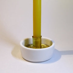 Porcelain and Brass Candlestick Holder - BCandle