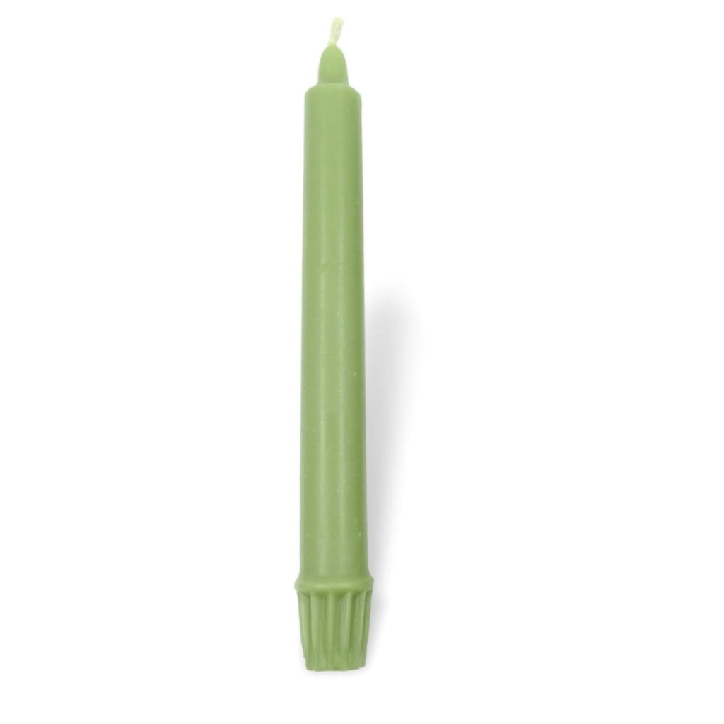 100% Beeswax Taper GREEN Candles Organic Hand Made - 8" Tall, 7/8" Thick (each) - BCANDLE
