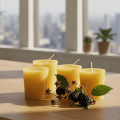 100% Pure Beeswax 15-hour Votive Candles REFILLS (no cup), Organic Hand Made - BCANDLE