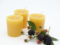 100% Pure Beeswax 15-hour Votive Candles REFILLS (no cup), Organic Hand Made - BCANDLE