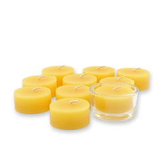 100% Pure Raw Beeswax Tea Lights Candles REFILLS and Tea Light holder - BCANDLE