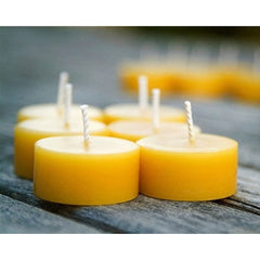 100% Pure Raw Beeswax Tea Lights Candles REFILLS, Organic Hand Made - BCANDLE