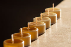 100% Pure Raw Beeswax Tea Lights Candles REFILLS, Organic Hand Made - BCANDLE
