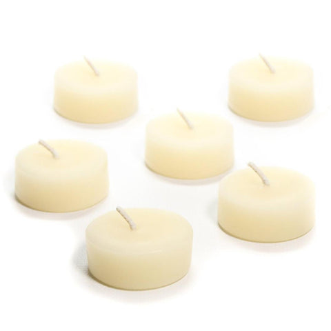 100% Pure Raw Beeswax Tea Lights Candles REFILLS Organic Hand Made, IVORY - BCANDLE