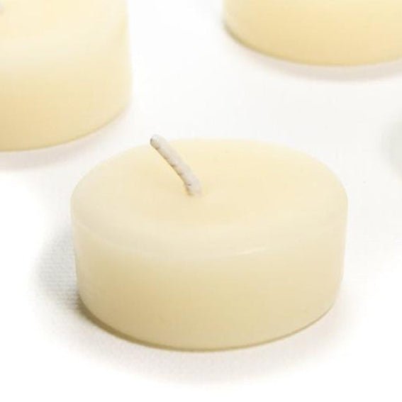 100% Pure Raw Beeswax Tea Lights Candles REFILLS Organic Hand Made, IVORY (each) - BCANDLE