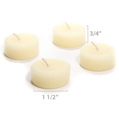 100% Pure Raw Beeswax Tea Lights Candles REFILLS Organic Hand Made, IVORY