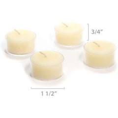 100% Pure Raw Beeswax Tea Lights Candles in CUP Organic Hand Made, IVORY (each)