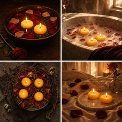 Mini Beeswax Floating Candles for Wedding, Events & Home Decor