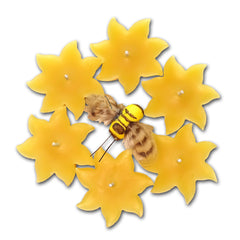 Beeswax Floating Candles, YELLOW, Sun Shaped /Home Decor/ Unisex Gift Idea (each)