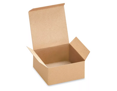 Pinstripe Kraft Gift Box - 4x4x2"