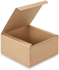 Pinstripe Kraft Gift Box - 4x4x2"