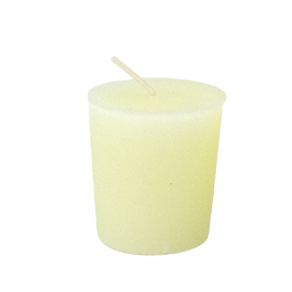 White candle on a white background