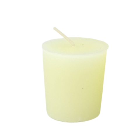 White candle on a white background
