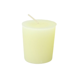 White candle on a white background