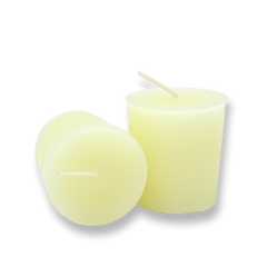 Two candles on a white background