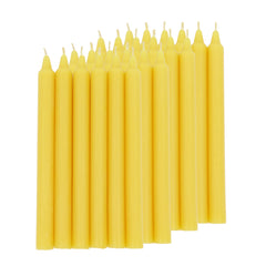 Beeswax Taper Candles Organic Hand Made - 7.5" Tall, 3/4" Thick
