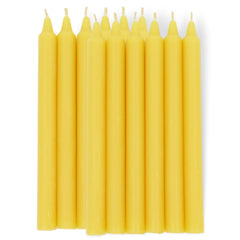 Beeswax Taper Candles Organic Hand Made - 7.5" Tall, 3/4" Thick