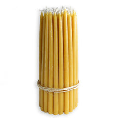 BULK: 3, 5, 10 Lbs High-Density Beeswax 7.5-inch Taper Candles with 3/8-inch base
