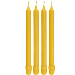 Beeswax Taper Candles Organic Hand Made - 8" Tall, 3/4" Thick