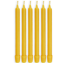 Beeswax Taper Candles Organic Hand Made - 8" Tall, 3/4" Thick