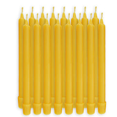 Beeswax Taper Candles Organic Hand Made - 8" Tall, 3/4" Thick