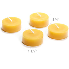 100% Pure Raw Beeswax Tea Lights Candles REFILLS and Tea Light holder