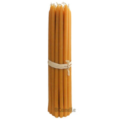 Beeswax 5-hour Taper Candles Organic Hand Made - 9" Tall 1/2-inch base Organic Hand Made - BCANDLE