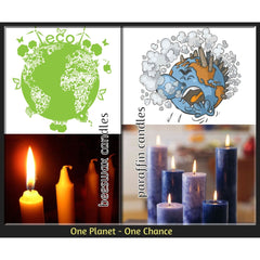 Beeswax 5-hour Taper Candles Organic Hand Made - 9" Tall 1/2-inch base Organic Hand Made - BCANDLE