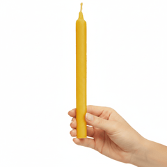 Beeswax 7.5-inch Taper Candles with a standard 3/4-inch base (each) - BCANDLE