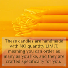 Beeswax Colonial Candles Taper Organic Hand Made - 8 inch Tall, 3/4-inch Diameter - BCANDLE