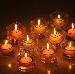 Beeswax Floating Candles, Round Shaped Candles for Vases, Centerpieces at Wedding, Party, Pool, Holidays - BCandle