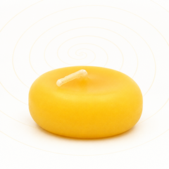 BULK: 100ps Beeswax Floating Candles, YELLOW, Round Shaped for Wedding, Party, Pool, Holidays