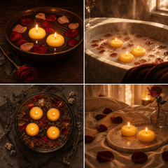 Beeswax Floating Candles, YELLOW, Round Shaped Candles for Wedding, Party, Pool, Holidays (each) - BCANDLE