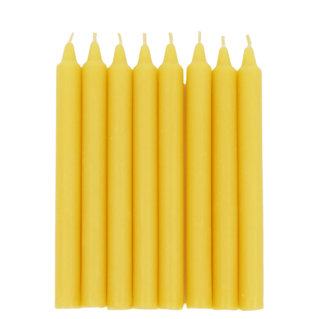 Beeswax Taper Candles Organic Hand Made - 7.5" Tall, 3/4" Thick - BCANDLE