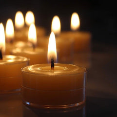 100% Pure Raw Beeswax Tea Lights Candles in CUP Organic Hand Made (each)