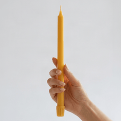 BULK: 5, 10, 20 Lbs High-Density Beeswax 11-inch Taper Colonial Candles with standard 5/8-inch base - BCANDLE