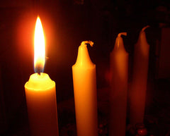 Beeswax Taper Candles Organic Hand Made - 8" Tall, 3/4" Thick