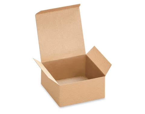 Pinstripe Kraft Gift Box - 4x4x2" - BCANDLE