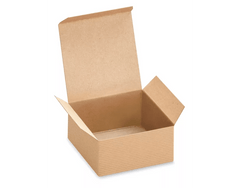 Pinstripe Kraft Gift Box - 4x4x2" - BCANDLE