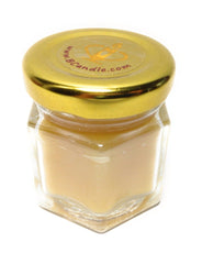 Pure Beeswax Set of 3 Glass Jar Candle with Lid - 2 Ounce Hand Poured - BCANDLE