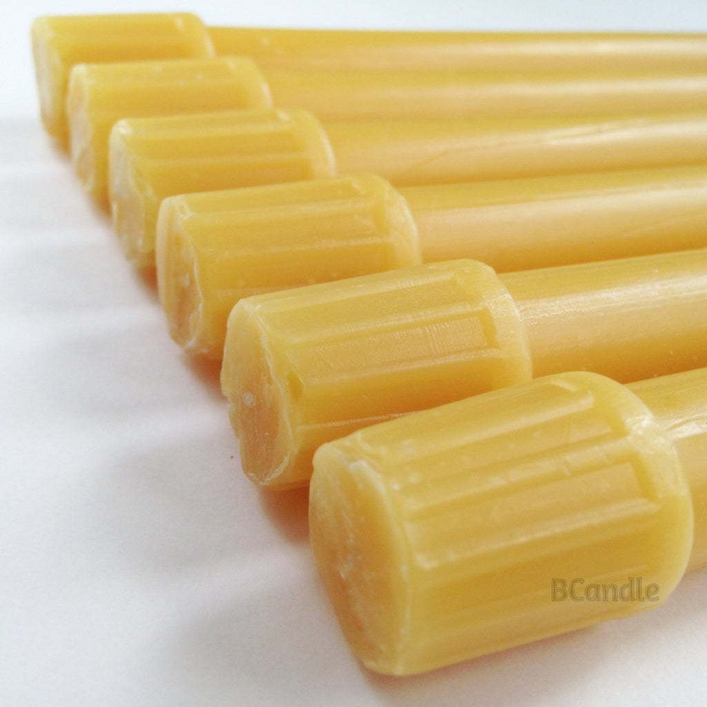 Pure Beeswax Spiral Twist Taper Candles Organic - 8 Tall, Hand Made