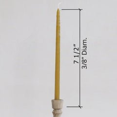 100% Beeswax Candles Organic Hand Made - 7 1/2 inch Tall (each) - BCandle
