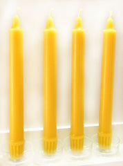 100% Beeswax Taper Candles Organic Hand Made - 8" Tall, 7/8" Thick (each) - BCandle
