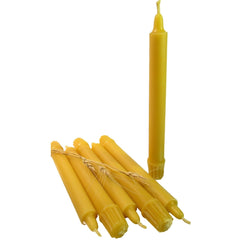 100% Beeswax Taper Candles Organic Hand Made - 8" Tall, 7/8" Thick (set of 6) - BCandle