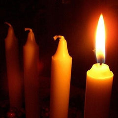 100% Beeswax Taper Candles Organic Hand Made - 8" Tall, 7/8" Thick (set of 6) - BCandle