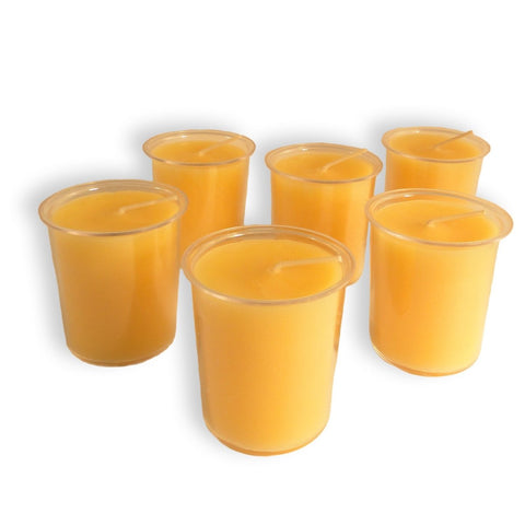 100% Pure Beeswax 15-hour Votives Candles in Cup, Organic, Hand Made - BCandle