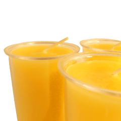 100% Pure Beeswax 15-hour Votives Candles in Cup, Organic, Hand Made - BCandle